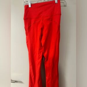 Arie red flare leggings
